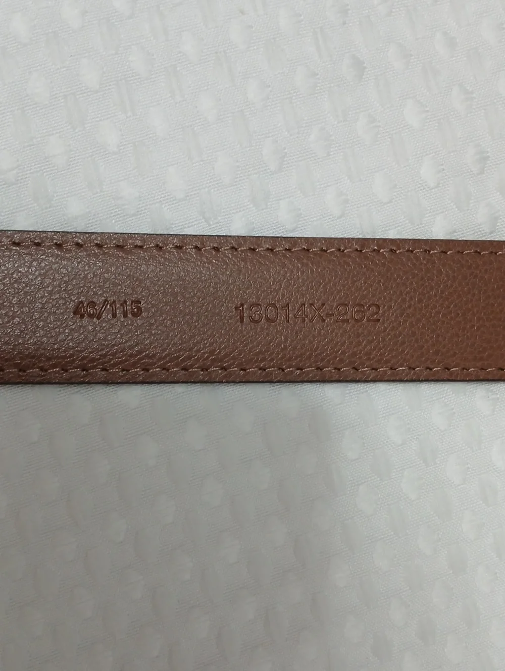 Men's Full Grain Italian Leather Classic Cognac Brown Belt 46/115